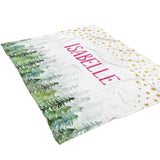 Stars Trees Minky Blanket Personalized Custom