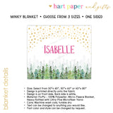 Stars Trees Minky Blanket Personalized Custom
