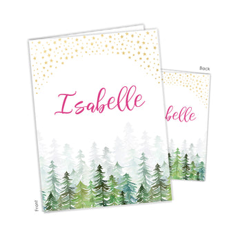 Forest Stars Sky Camping Space Personalized 2-Pocket Folder