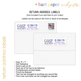 Rainbow Balloon Summer Camp Camping Note Cards Stationery • Fill in Blank, Lined or Blank Cards