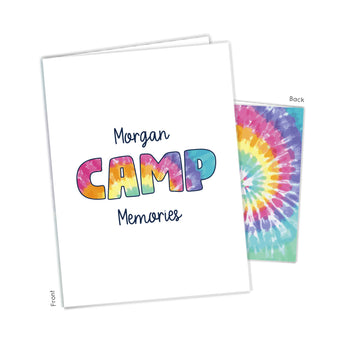 Rainbow Tie Dye Camping Camp Personalized 2-Pocket Folder