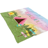 Camping Summer Camp Minky Blanket Personalized Custom