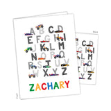 Alphabet Truck Car Personalized 2-Pocket Folder