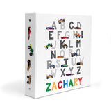 Alphabet Cars Trucks Personalized 2" 3 Ring Binder