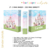 Castle Personalized 2" 3 Ring Binder