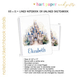 Castle Personalized Notebook or Sketchbook