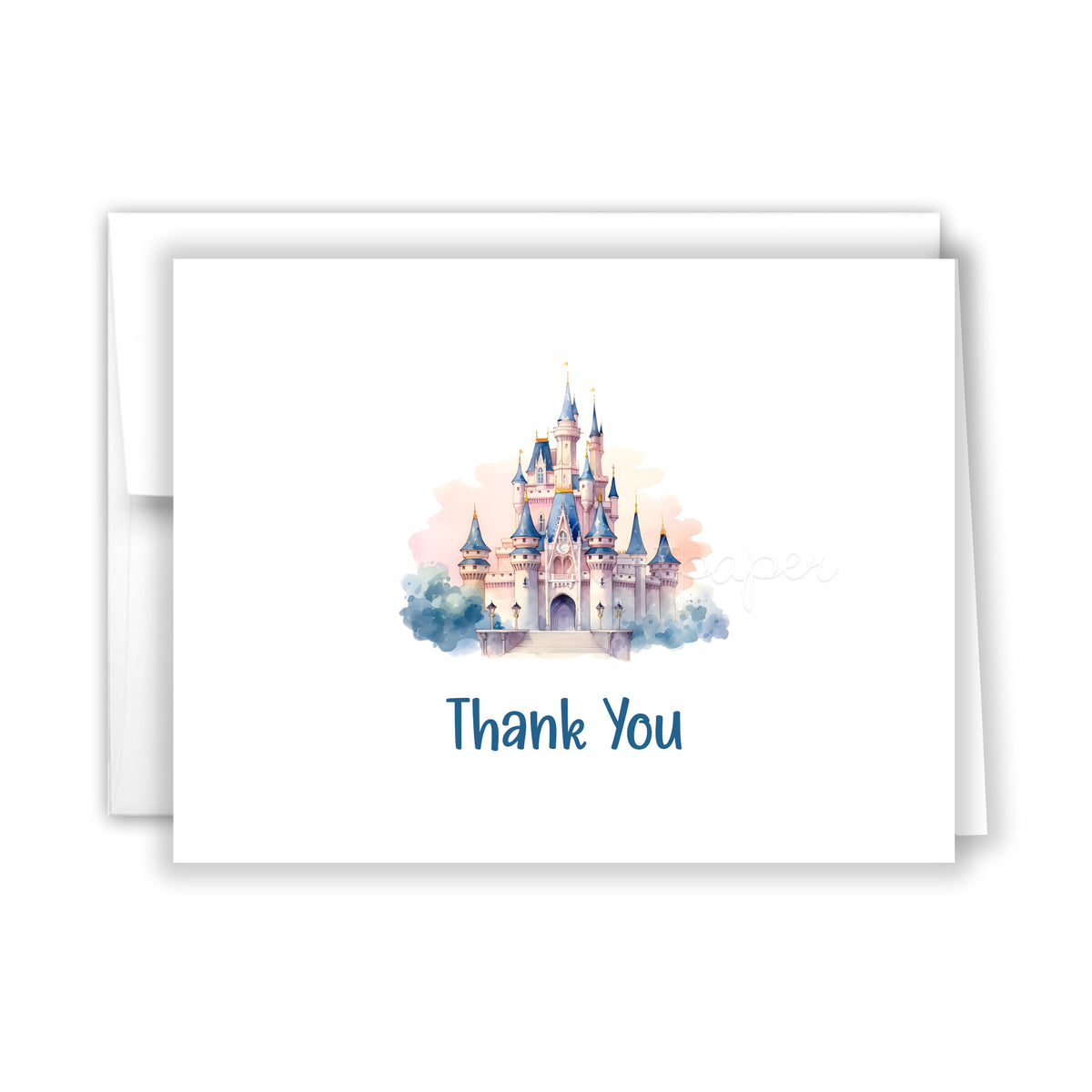 Castle Thank You Cards Note Card Personalized Custom Stationery • Flat or Folded