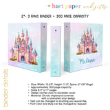 Castle Personalized 2" 3 Ring Binder