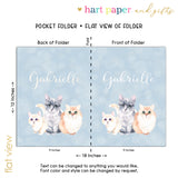 Cat Kitten Personalized 2-Pocket Folder