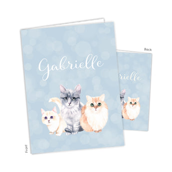Cat Kitten Personalized 2-Pocket Folder