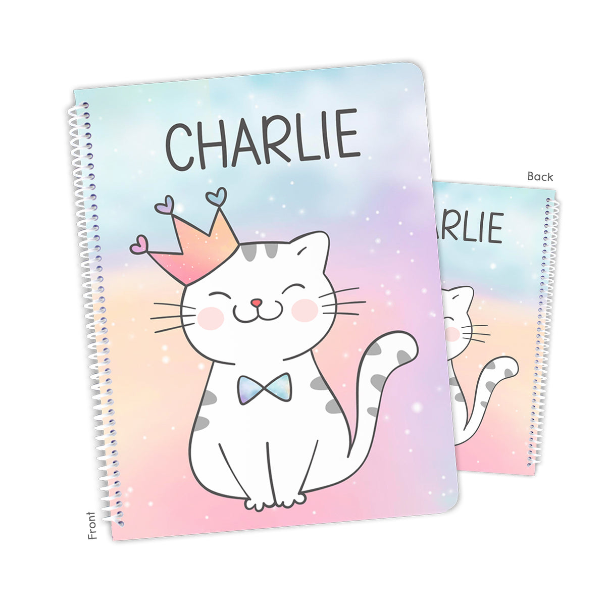 Kitten Cat Personalized Custom Notebook or Sketchbook • School Office Supplies
