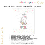 Cat Rainbow Minky Blanket Personalized Custom