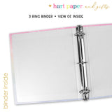 Cat Animals Personalized 2" 3 Ring Binder