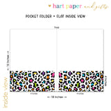 Rainbow Cheetah Animal Print Personalized 2-Pocket Folder