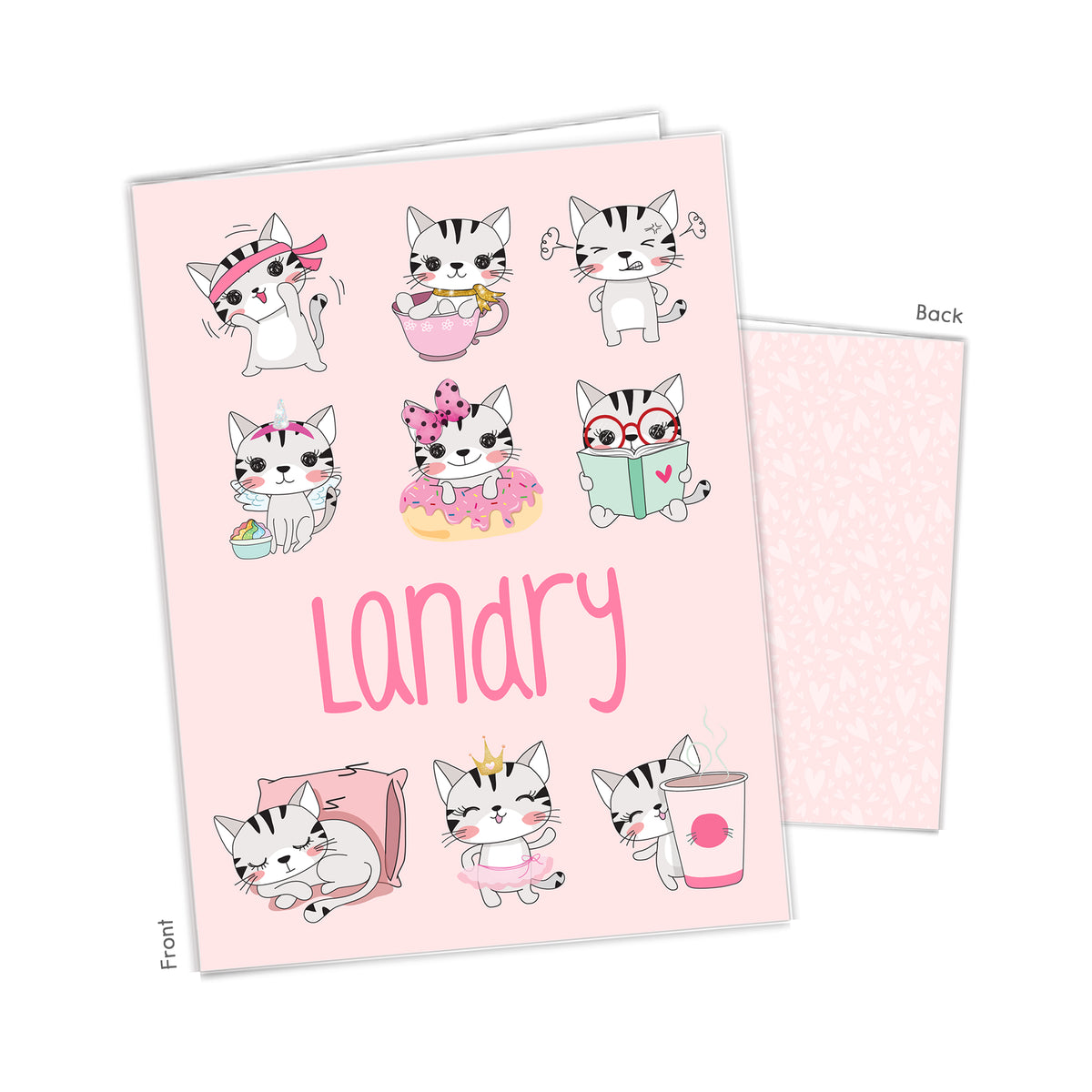 Cat Kitten Personalized Custom 2-Pocket Folder • School Office Supplies