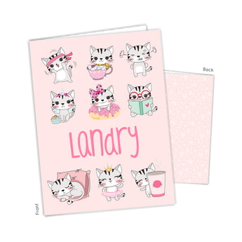 Cat Kitten Personalized 2-Pocket Folder