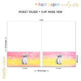Cat Kitten Rainbow Personalized 2-Pocket Folder