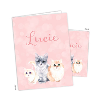 Cat Kitten Personalized 2-Pocket Folder