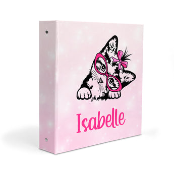 Cat Animals Personalized 2" 3 Ring Binder