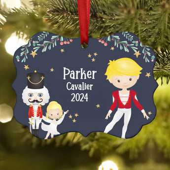 Cavalier Party Boy Girl Teen Hans Fritz Red • Nutcracker Christmas Ornament Personalized Custom Holiday Decor Gift Boy Girl Ballerina Ballet