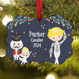 Cavalier Party Boy Girl Teen Hans Fritz Silver • Nutcracker Christmas Ornament Personalized Custom Holiday Decor Gift Boy Girl Ballerina Ballet