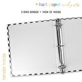Black White Checks Personalized 2" 3 Ring Binder