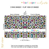 Cheetah Print Personalized 2" 3 Ring Binder