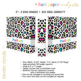 Cheetah Print Personalized 2" 3 Ring Binder