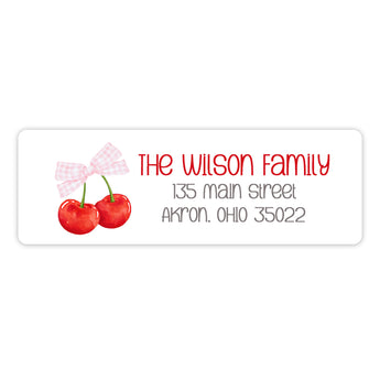 Cherry Return Address Labels • Self Adhesive Stickers