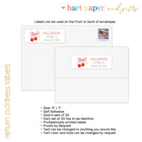 Cherry Return Address Labels • Self Adhesive Stickers