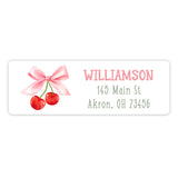 Cherry Return Address Labels • Self Adhesive Stickers