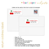 Cherries II Return Address Labels • Self Adhesive Stickers
