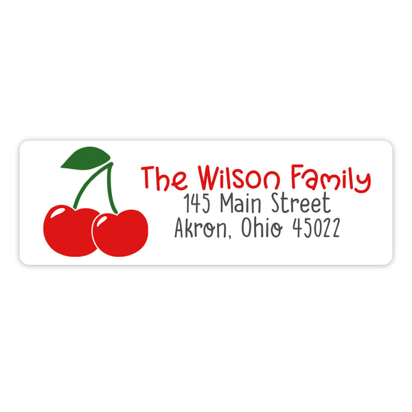 Cherries II Return Address Labels • Self Adhesive Stickers