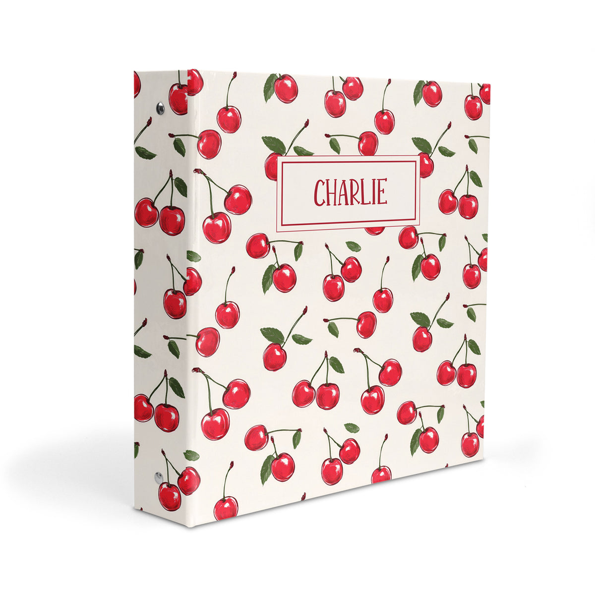 Cherry Cherries Personalized Custom 2" 3 Ring Binder • School Office Supplies