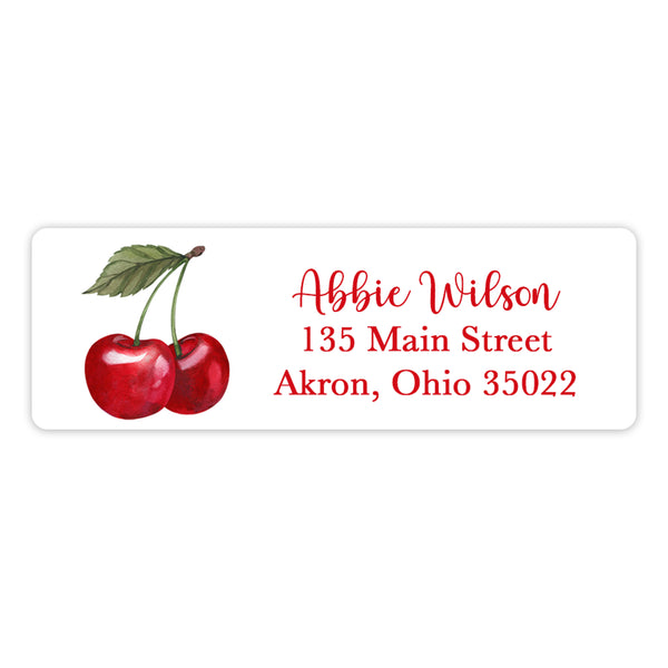 Cherry Return Address Labels • Self Adhesive Stickers