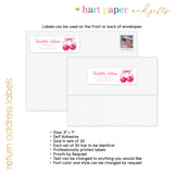 Cherry Return Address Labels • Self Adhesive Stickers