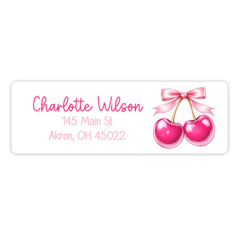 Cherry Return Address Labels • Self Adhesive Stickers