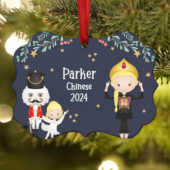 Chinese Tea China Corps Lead • Nutcracker Christmas Ornament Personalized Custom Holiday Decor Gift Boy Girl Ballerina Ballet