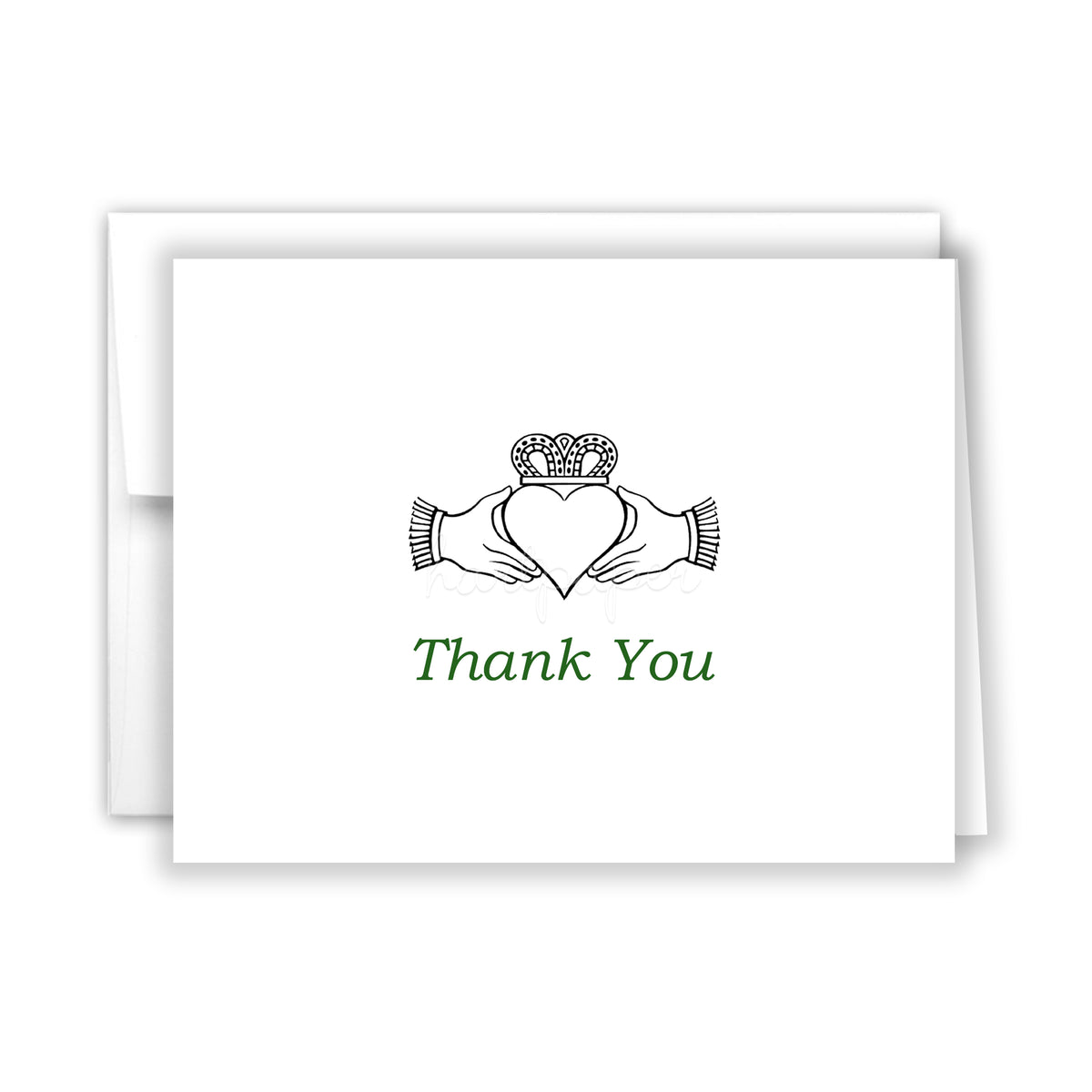 Claddagh Thank You Cards Note Card Personalized Custom Stationery • Flat or Folded
