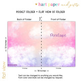 Rainbow Clouds Personalized 2-Pocket Folder