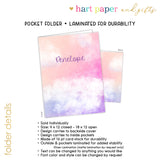 Rainbow Clouds Personalized 2-Pocket Folder