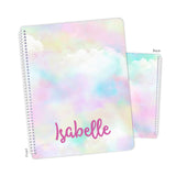 Rainbow Clouds Personalized Notebook or Sketchbook