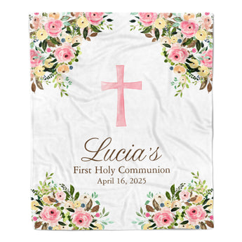 Cross Religious Minky Blanket Personalized Custom