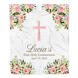 Cross Religious Minky Blanket Personalized Custom
