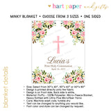 Cross Religious Minky Blanket Personalized Custom