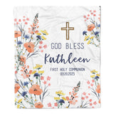 Cross Religious Minky Blanket Personalized Custom