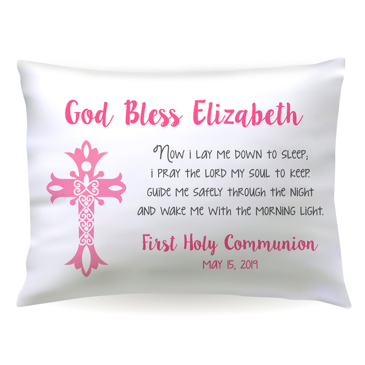 Cross Personalized Custom Pillowcase • Standard or Toddler Size
