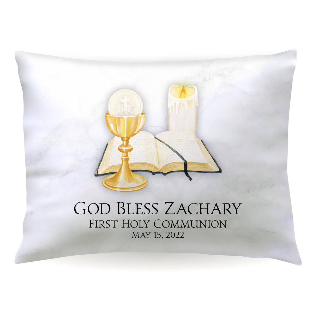 Chalice Cross Personalized Custom Pillowcase • Standard or Toddler Size
