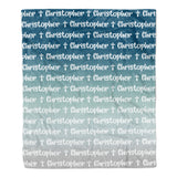 Repeat Name Cross Religious Minky Blanket Personalized Custom