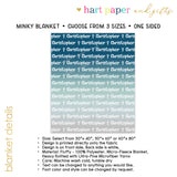 Repeat Name Cross Religious Minky Blanket Personalized Custom